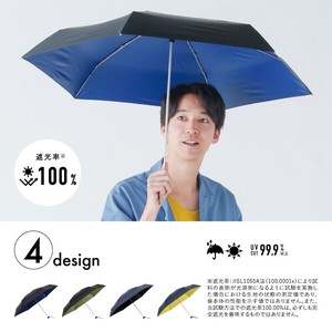 晴雨兼用100%遮光ハンディミニ for MEN【100%遮光/UVカット/遮熱/6本骨傘/晴雨兼用傘】