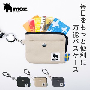 【パスケース】 小物入れ 小物ケース リール付き リール コンパクト 北欧 moz モズ
