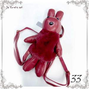5 Colors Rabbit Backpack Eco Fur Synthetic Leather Material Backpack Bag Rabbit
