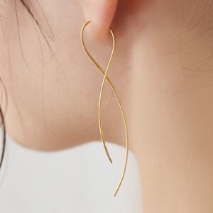 Pierced Earring Titanium Post Nickel-Free Simple Made in Japan