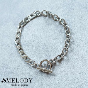 Silver Bracelet Plain Chain Jewelry Bangle Made in Japan