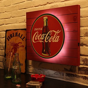 【コカ・コーラ グッズ】バックリット LED プランク サイン DRINK COCA-COLA CC-CA-LE-309518
