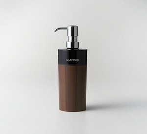 WOODY ディスペンサー丸リムーブ型　ウォルナット　【バス用品　詰め替え容器　おしゃれ　かわいい】