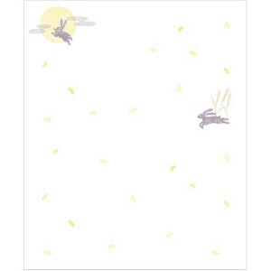 懐紙　Kaishi de saison　月に兎 (つきにうさぎ)
