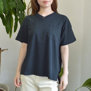 T-shirt Plainstitch Plain Color T-Shirt Pocket V-Neck