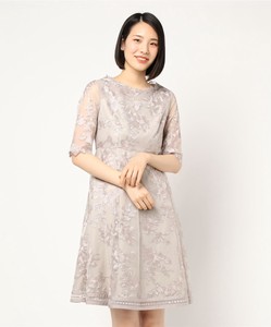 Pattern All Lace Waist Switching One-piece Dress Dress