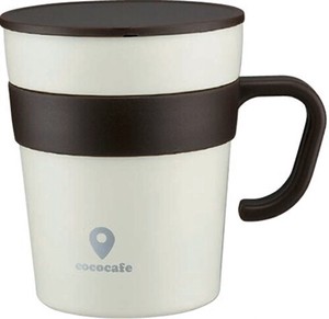 16 Cafe Vacuum Double Handle Attached Mug 250 ml White 72 50 8