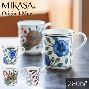 3柄 MIKASA ミカサ コーヒーウェア フラワーマグカップ 陶器 北欧 ギフト レトロ オーブン対応
