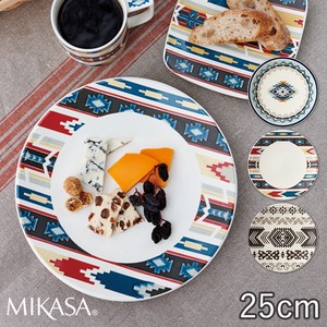 3柄 MIKASA ミカサ ウィークエンド プレート25 おしゃれ 食器 陶器 お皿 オーブン対応