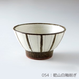 Rikizo 手作りご飯茶碗 クラフトライスボウル 054 乾山白釉削ぎ おしゃれ 和食器 飯碗