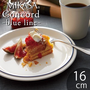 MIKASA ミカサ コンコード ブルーライン プレート16 おしゃれ 食器 陶器 お皿 オーブン対応