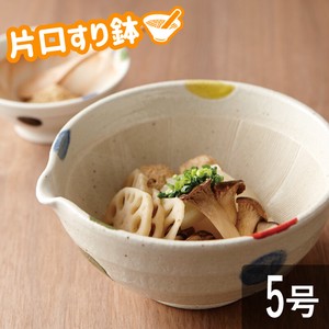 TAMAKI 日本製 美濃焼 片口すり鉢 5号 5色水玉 お皿 おしゃれ 調理道具 陶器 すりごま