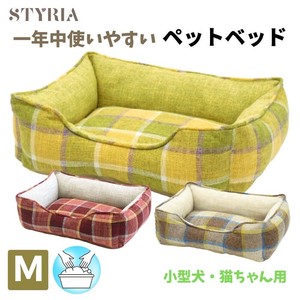 【入荷しました！】マドラスチェック ツイード ペットベッド（犬 猫 ベッド 通年 春夏）M