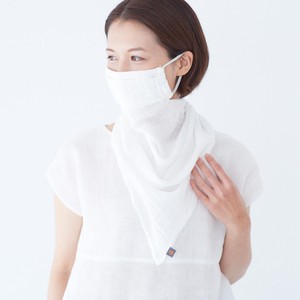 かやショールマスク　/蚊帳生地　マスク　蒸れない　天然素材　綿100％　　日本製