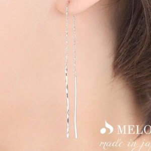 Pierced Earringss Wave Jewelry Made in Japan
