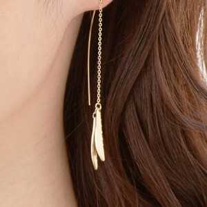 Pierced Earrings Gold Post Jewelry Made in Japan