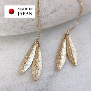 金耳针耳环 宝石 日本制造