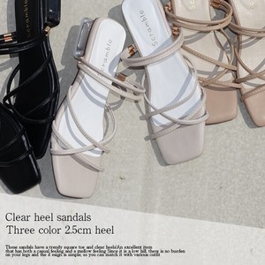 Sandals Square-toe Clear