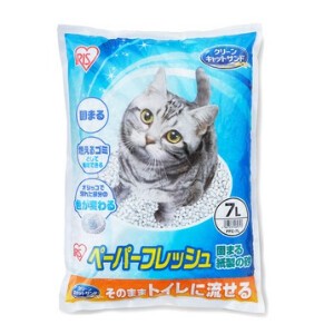 【アイリスオーヤマ　ペット用品・ペットフード　猫砂】　ペーパーフレッシュ7L