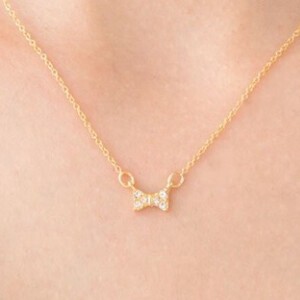 Gold Chain Necklace Ribbon Jewelry Made in Japan