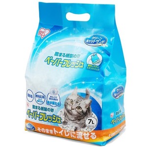 【アイリスオーヤマ　ペット用品・ペットフード　猫砂】　ペーパーフレッシュスタンドパック7L