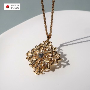 Gold Chain Necklace Pendant Jewelry Made in Japan