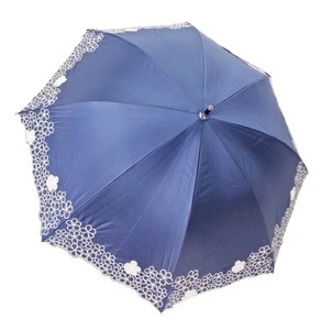 一級遮光　晴雨兼用　スライドショート傘　マーガレット刺繍
