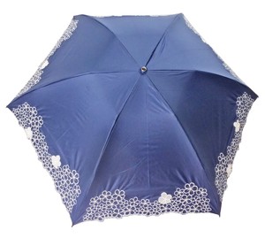 一級遮光　晴雨兼用　ミニ傘　マーガレット刺繍
