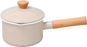野田珐琅 锅 米色 适用IH炉/兼容 IH 14cm