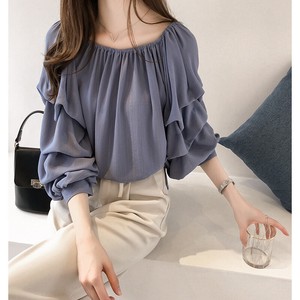 Button Shirt/Blouse Long Sleeves Tops Spring Ladies NEW