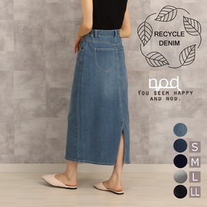 Recycling Denim Skirt Denim Long