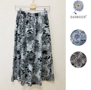 Floral Pattern Flare Skirt