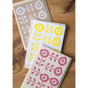 【フェアトレード】手漉き紙のミニグリーティングカード(3枚セット)
