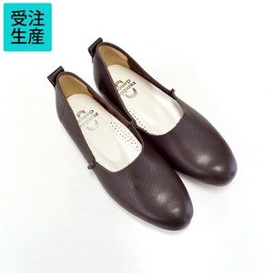 受注生産 1型1色3足より/シュリンクレザースリッポンシューズ(Darkbrown）＜日本製＞