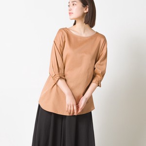 Button-Up Shirt/Blouse Pullover Satin Puff Sleeve 2-way