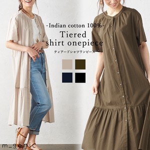Casual Dress Indian Cotton One-piece Dress Tiered