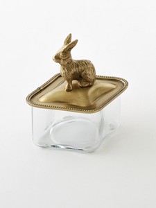 Brass Glass Box Rabbit 3 6 9