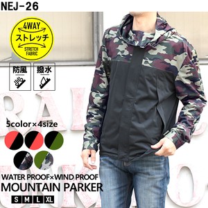 4WAY Stretch Water-Repellent Processing Mountain Hoody