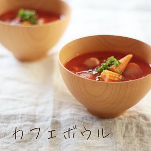 なごみカフェボウル　5色展開　天然木  自然 かわいい 　汁椀