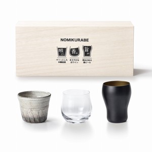 NOMIKURABE 三種揃え【酒器/ロックカップ/焼酎カップ/ワイングラス/フリーカップ】ギフト