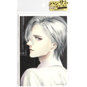 Washi Tape Handsome Boy Silver Hair Message Card
