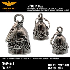 ガーディアンベル　USA　アメリカンバイク　バイカー　キーホルダー　お守り　ラッキーベル　アメリカン