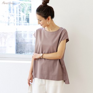 T-shirt Side Slit Tops French Sleeve