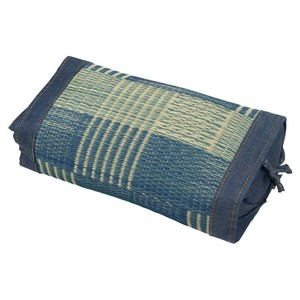 い草 小枕 高さ調整できる 抗カビ 「デニムパッチ」 ブルー 約30×17×11cm