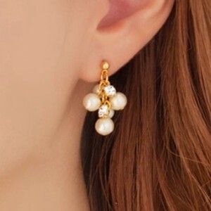 Clip-On Earrings Pearl Earrings Jewelry Formal Cotton Made in Japan