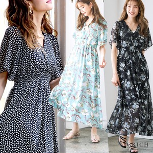 Casual Dress Chiffon Floral Pattern Spring/Summer Long One-piece Dress