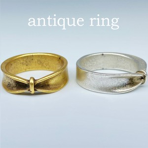 台紙付き 真鍮リング ニッケルフリー アンティークカラー 指輪 アクセサリー 古代金・古代銀 WNO23