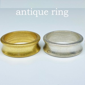 台紙付き 真鍮リング ニッケルフリー アンティークカラー 指輪 アクセサリー 古代金・古代銀 W088
