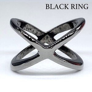 【台紙付き】 真鍮リング ブラックリング 華奢 指輪 エースリング 黒い指輪 黒いリング アクセサリーB100