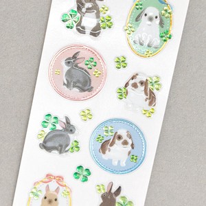 Sticker Rabbit Four Leaves